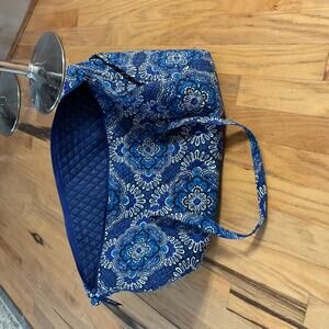 Large Vera Bradley Tote in Reited Blue Tapestry Color